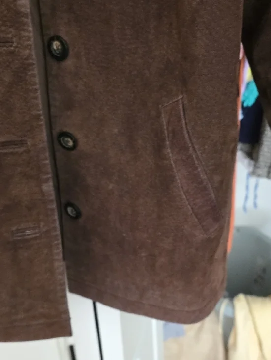 Style & Co. Women's Brown Suede Button-Front Pea Coat - Picture 5 of 14